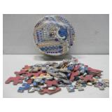 Vtg A Thingie Jigsaw Puzzle In Thingie Box See