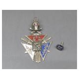 Vtg. Odd Fellows Watch Fob 10Kt Gold Tested