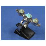 S.S. SW Hallmarked Turq. Ring 8.8g