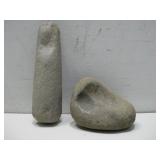 Pestle W/Metate Stone Artifacts