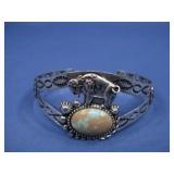 Silvertone SW Style Cuff Bracelet