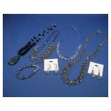 Four Beaded Fashion Necklaces, Beaded Earrings