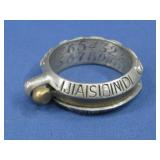 Antique Fraternity Decader Carpi, Pewter & Copper