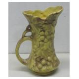 Vtg McCoy Pottery Grapevine Pitcher Vase 9' Tall