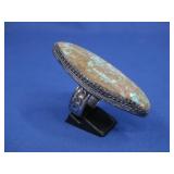 Vtg S.S. N/A #8 Mine Turq. Ring Tested 23.2g