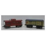 Two Vtg Marx Rail Cars