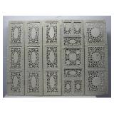 Five Panel Vtg Hand Carved Wood Screen See Info