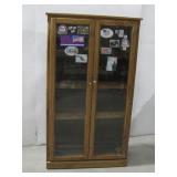 Two Door Wood & Glass Cabinet 35' x 59' x 13'