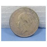 1930 Netherlands 2ï¿½ Gulden Coin 72% Silver