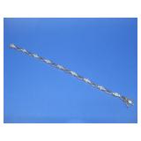 Goldtone Cz Tennis Bracelet Hallmarked Roman