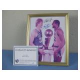 Framed Signed Bird & Johnson Print W/ COA See Info