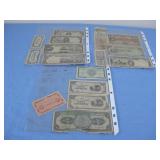 Seventeen Foreign Currency Banknotes