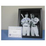 Framed Signed Mantle & Mays Print W/ COA See Info