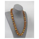 Baltic Amber Cognac & Egg Yolk Necklace