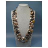 3 Multi Color Beaded & Lamp Work Glass Necklaces