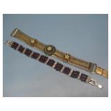 Two Fashion Costume Bracelets Hallmarked Coro
