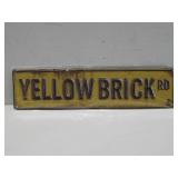 NIP Yellow Brick RD Metal Sign 16' x 4'