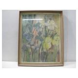Framed Elle Johnson Floral Painting 25.5' x 31.5'
