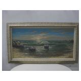 B.Slater Framed Painting 56' x 32'