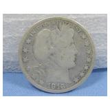 1915-S Barber Half Dollar 90% Silver