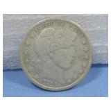 1911-S Barber Half Dollar 90% Silver