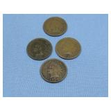 Four Indian Head Cents