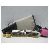35 243 Winchester Ammo, Soft Pistol Case, Earmuffs