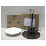 NIB Round Tray Riser Tabletop Condiment Organizer