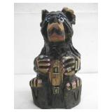 Wood Carved Hand Painted Bear 12' Tall