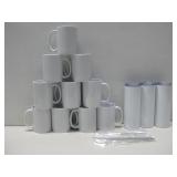 Ten Mugs, & Three Tumblers W/ Straws