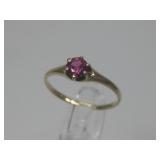 10k Ruby Dainty Ring Hallmarked Tested