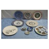 Ten Assorted Decorative Plates Various Sizes