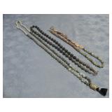 Three Gemstone Bead Necklaces