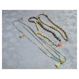 Three Gemstone Bead Necklaces