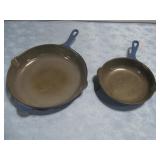 Two Le Creuset Enameled Skillets