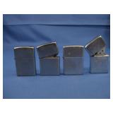 Four Zippo Lighters