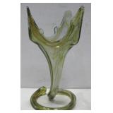 Vtg MCM Hand Blown Art Glass Vase 12'