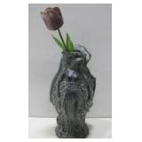Chisdon Resin Vase W/Faux Tulip 13.5'