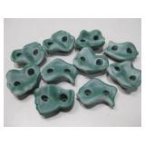 Ten Plastic Rock Climbing Holds