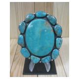 S.S. Turq. Mountain Phillip Yazzie Huge Cuff 150g