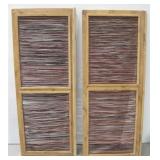 Two Hinged Rustic Wood & Twig Window Covers See