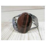 S.S Mexico Bekmann Red Agate Cuff Bracelet See;
