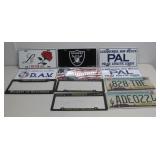 Ten License Plates & Frames