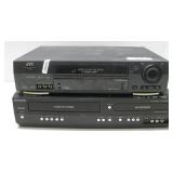 Two JVC VCR & Magnavox VCR/DVD Recorder See Info