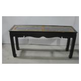 Glass Paned Wooden Entry Way Table See Info