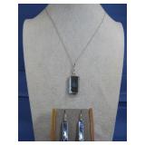 S.S. Glass Bottle W/Butterfly Pendant Necklace See
