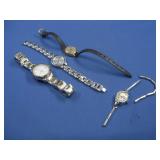 Three Timex & One Fossil Wrist Watches See Info