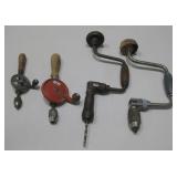 Four Vtg Hand Drills