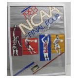 1983 NCAA Final Four Framed Poster Abq, NM See