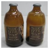 Two 1970's 'Nude Beer' Glass Bottles See Info